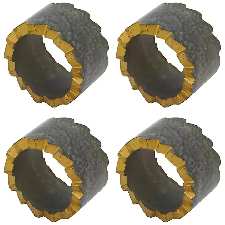 Gray Geode Artistry Napkin Rings, Set of 4