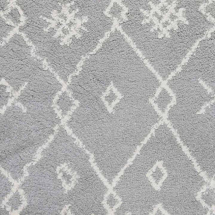 Gray Geometric Area Rug, 5x8