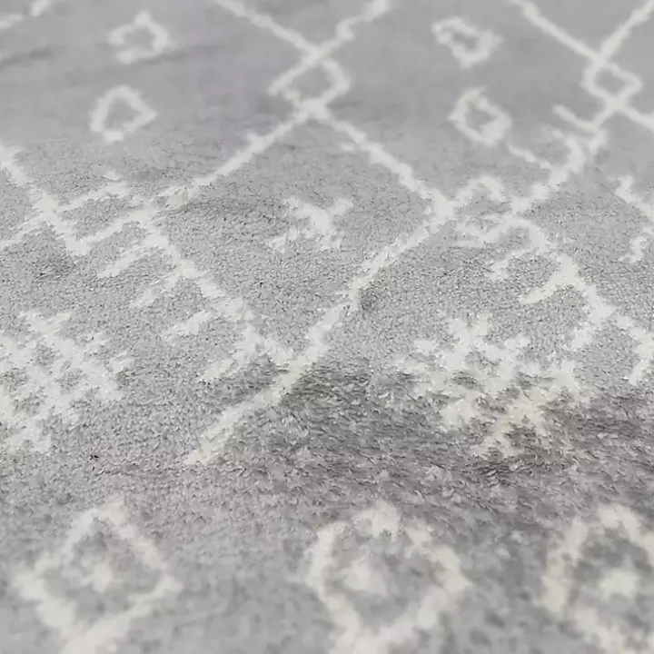 Gray Geometric Area Rug, 8x10