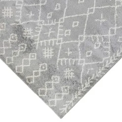 Gray Geometric Area Rug, 8x10