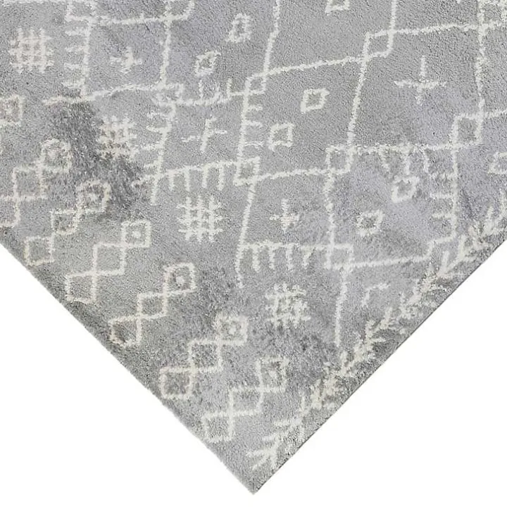 Gray Geometric Area Rug, 8x10