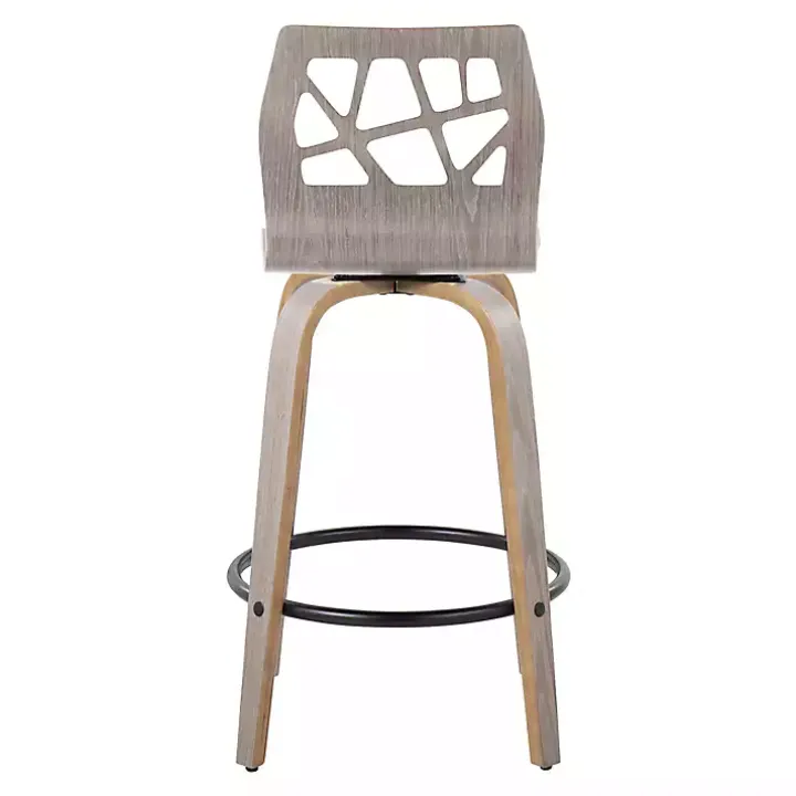 Gray Golia Swivel Counter Stools, Set of 2