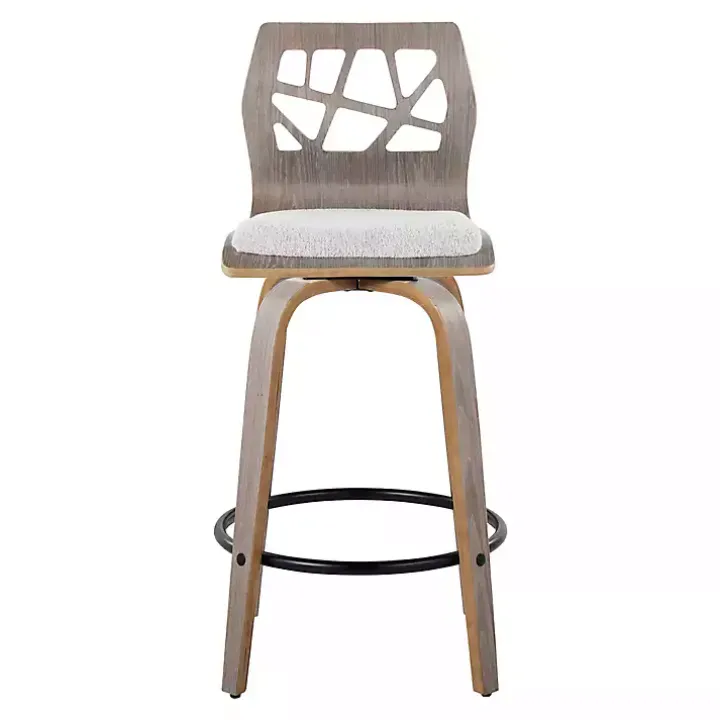 Gray Golia Swivel Counter Stools, Set of 2