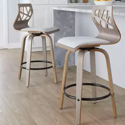 Gray Golia Swivel Counter Stools, Set of 2