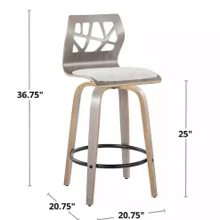 Gray Golia Swivel Counter Stools, Set of 2