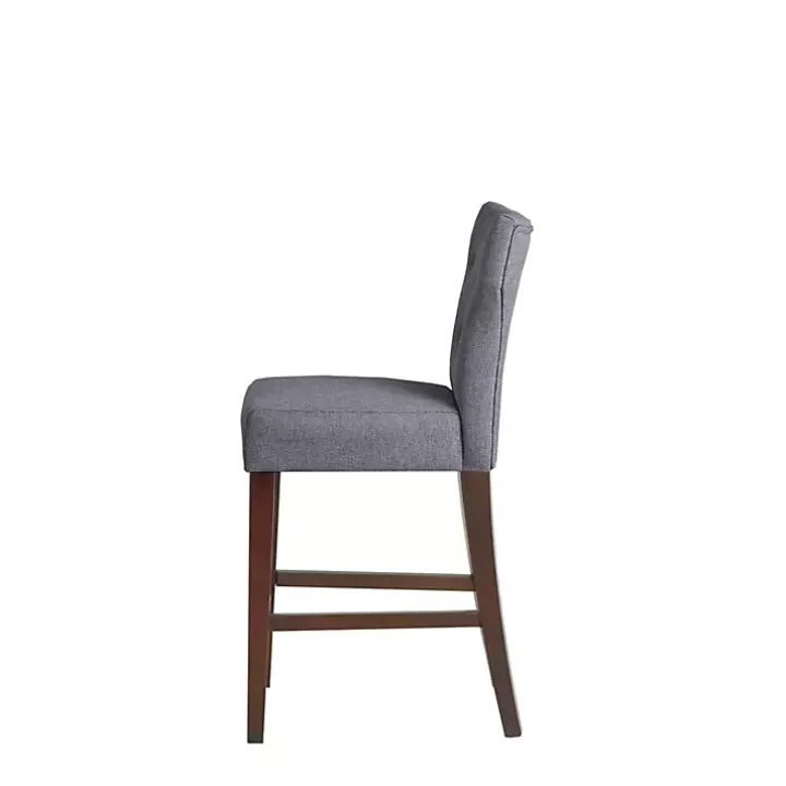 Gray Harrison Tufted Counter Stool