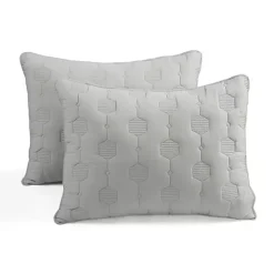 Gray Hexagon Honeycomb 3-pc. Full/Queen Quilt Set