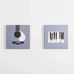 Gray Instruments I Canvas Art Prints, Set of 2
