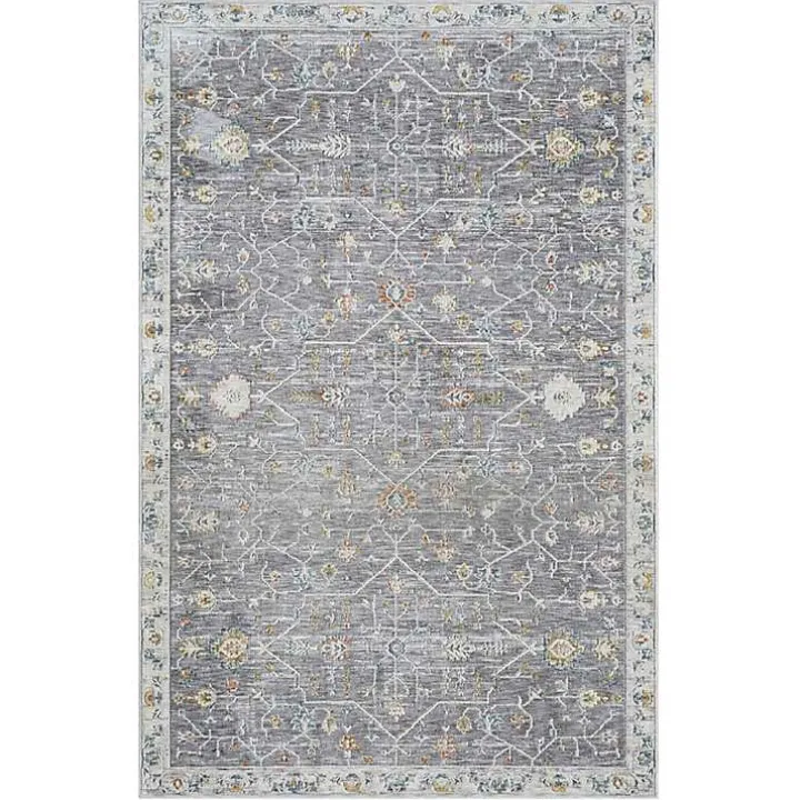 Gray Ivory Accent Rug, 2x3