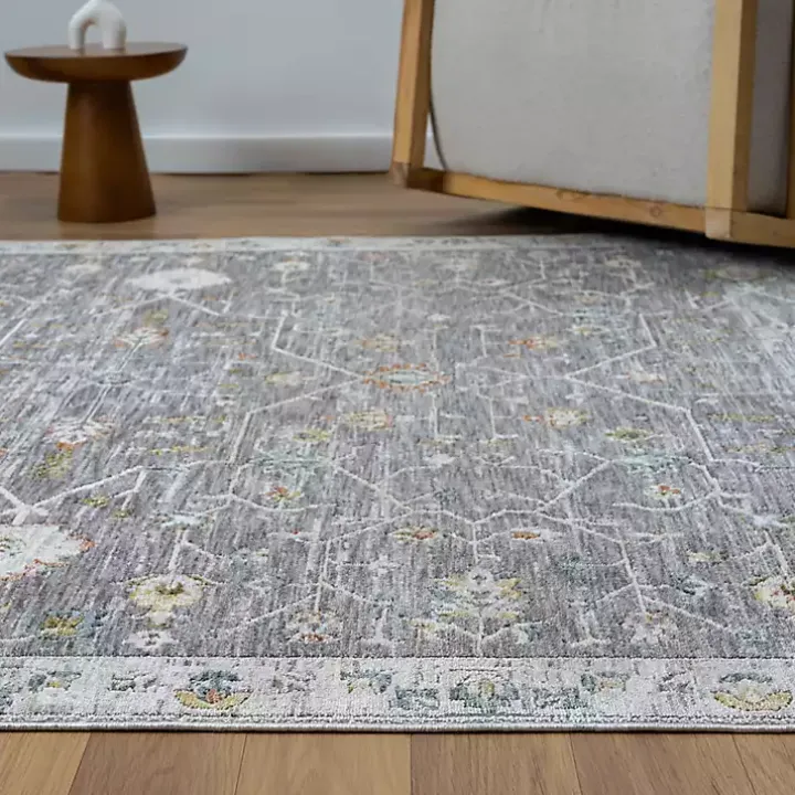 Gray Ivory Accent Rug, 2x3