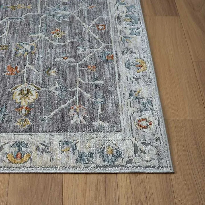 Gray Ivory Area Rug, 5x8