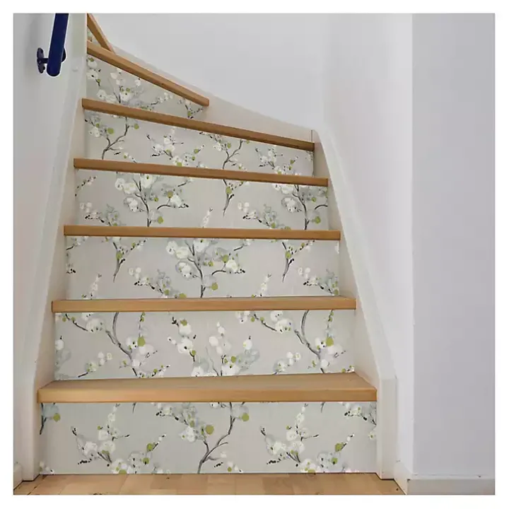 Gray Japanese Blossom Peel & Stick Wallpaper