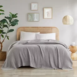 Gray King Rylan Knit Blanket