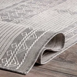 Gray Lee Global Stripes Outdoor Area Rug, 5x8