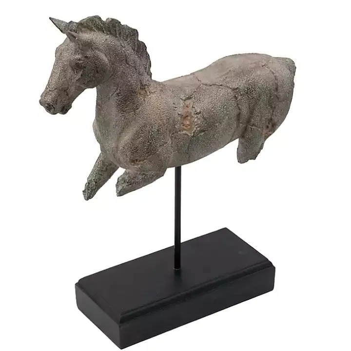 Gray Legless Horse Statue