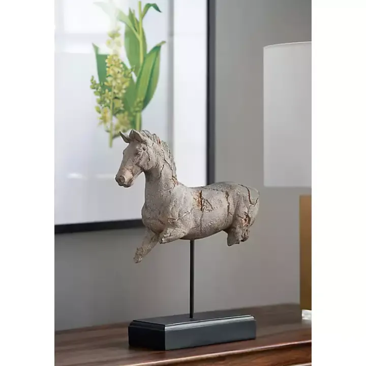 Gray Legless Horse Statue