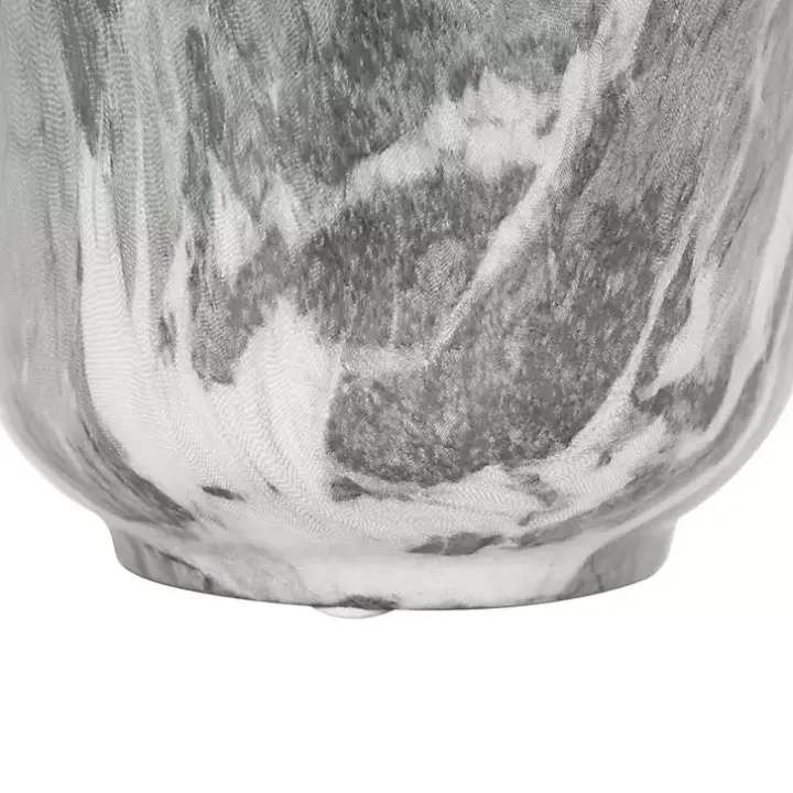 Gray Marble Finish Ceramic Vases, Set of 3