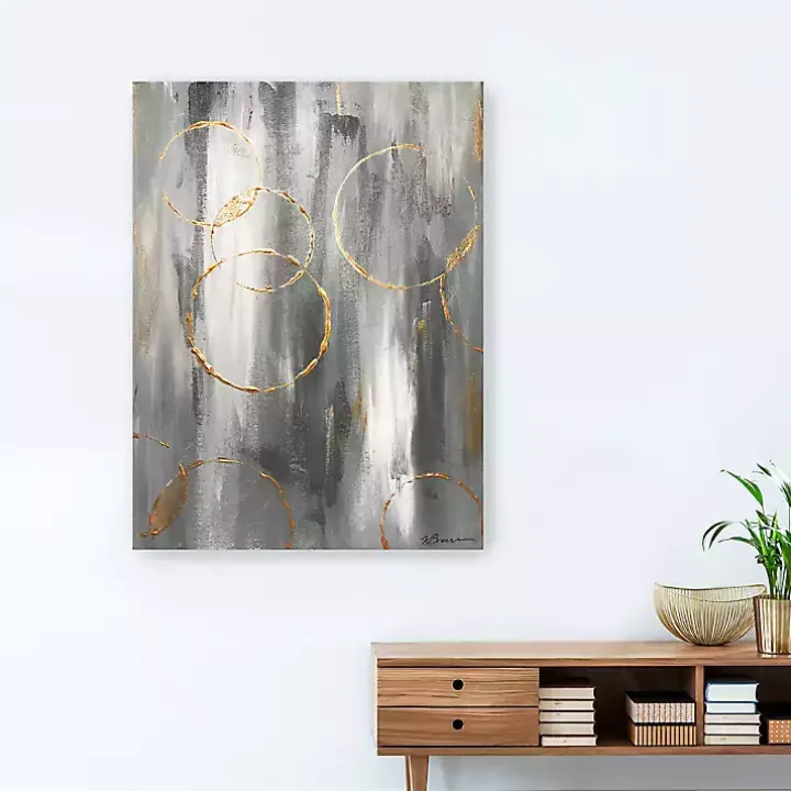Gray Matter Abstract Canvas Art Print