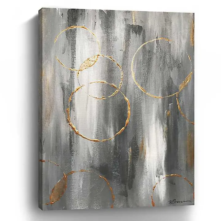 Gray Matter Abstract Canvas Art Print