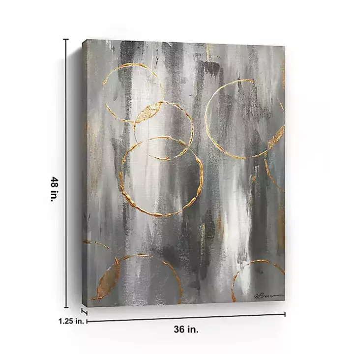 Gray Matter Abstract Canvas Art Print