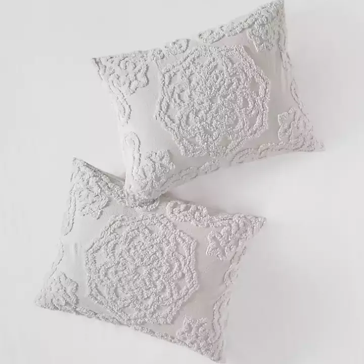 Gray Medallion California King 3-pc. Comforter Set