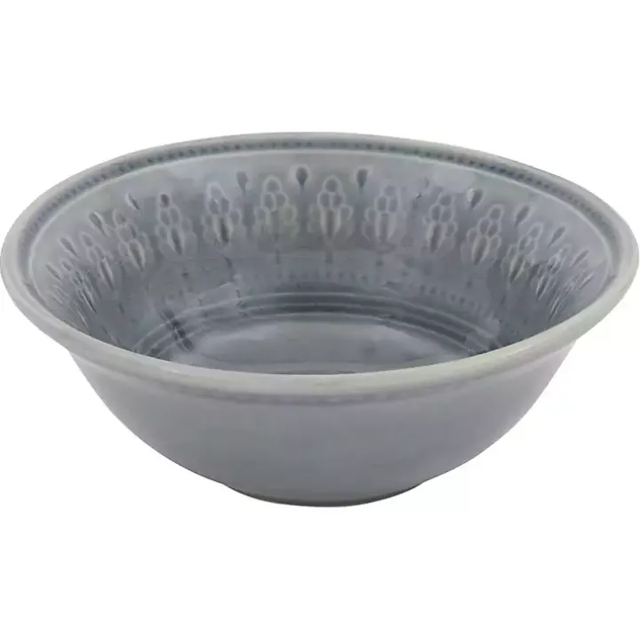 Gray Medallion 16-pc. Ceramic Dinnerware Set