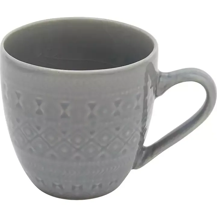 Gray Medallion 16-pc. Ceramic Dinnerware Set