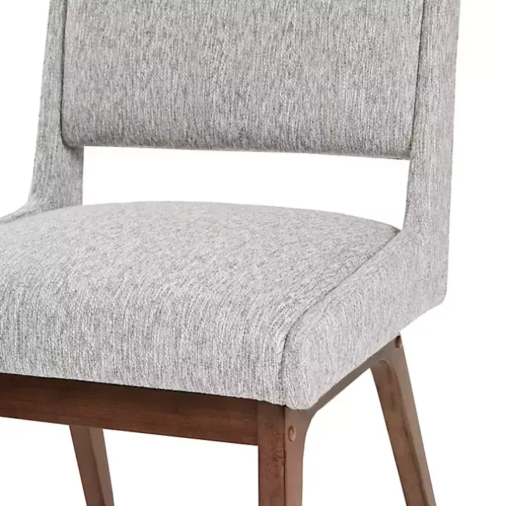 Gray Mid-Century Modern Dining Chairs, Set of 2