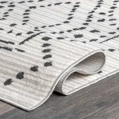 Gray Millie Dotted Trellis Area Rug, 9x12
