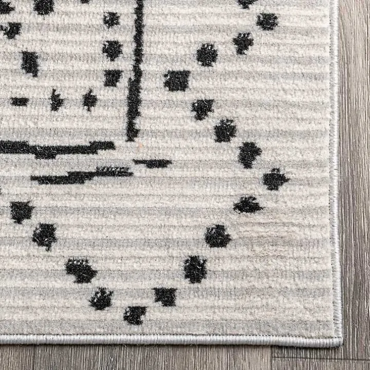 Gray Millie Dotted Trellis Area Rug, 9x12
