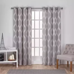 Gray Monte Curtain Panel Set, 108 in.