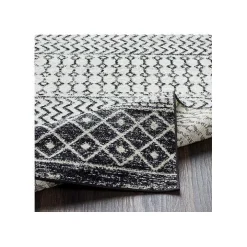 Gray Moroccan Pattern Square Area Rug, 4 ft.