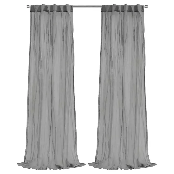Gray Paloma Curtain Panel, 108 in.