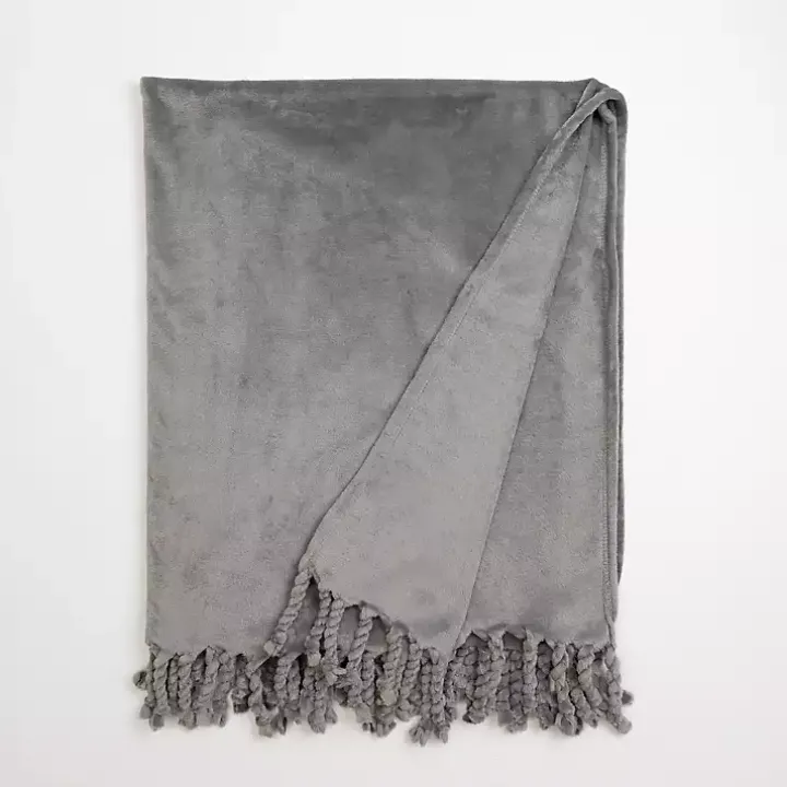 Gray Perfectly Plush Throw