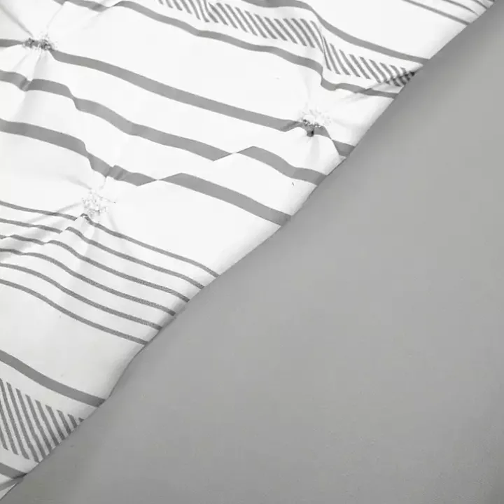 Gray Pintuck Stripe Full/Queen 5-pc. Comforter Set