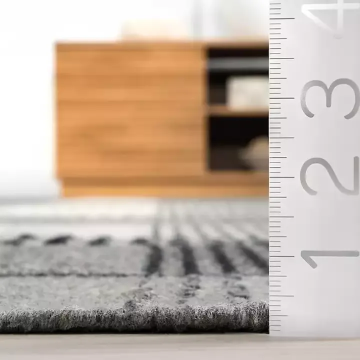 Gray Plaid Emily Henderson x RugsUSA Area Rug, 4x6