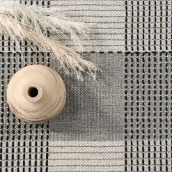 Gray Plaid Emily Henderson x RugsUSA Area Rug, 4x6