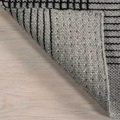 Gray Plaid Emily Henderson x RugsUSA Area Rug, 4x6