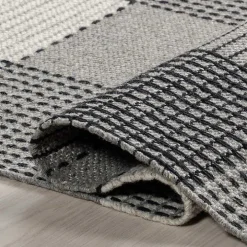 Gray Plaid Emily Henderson x RugsUSA Rug, 8x10