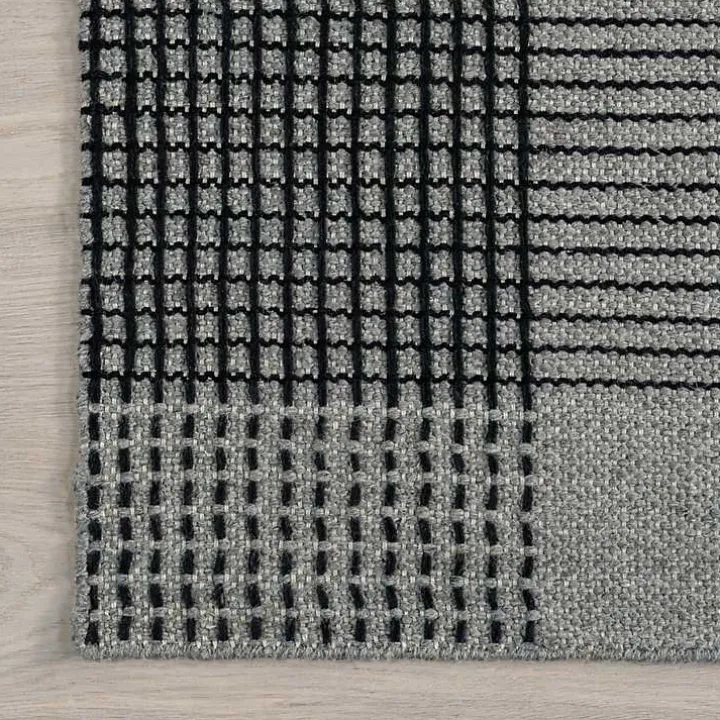 Gray Plaid Emily Henderson x RugsUSA Runner, 2x8
