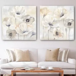 Gray Poppy Garden 2-pc. Canvas Art Set, 40x40 in.