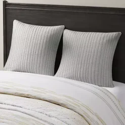 Gray Quilted Euro Sham