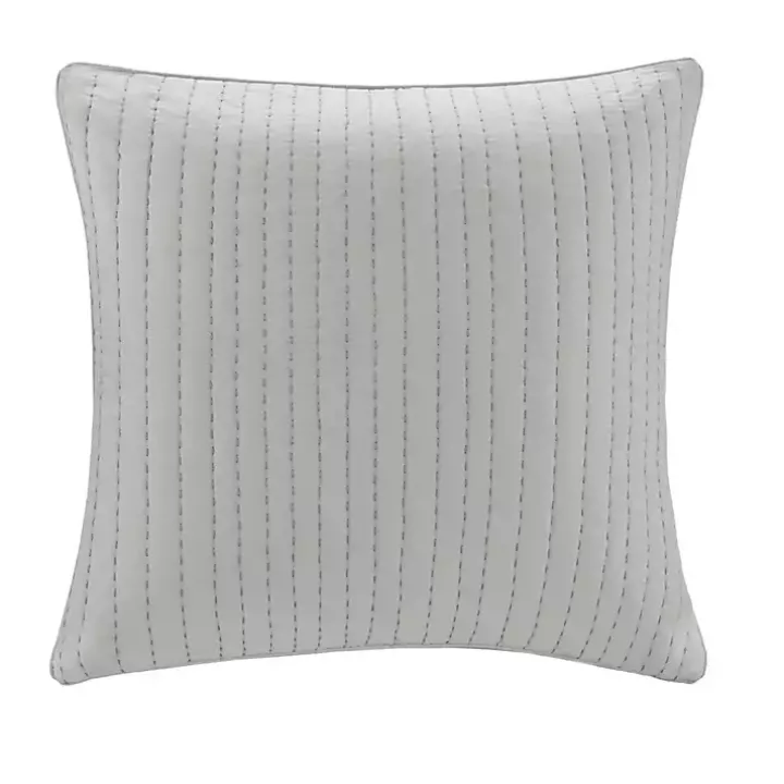 Gray Quilted Euro Sham