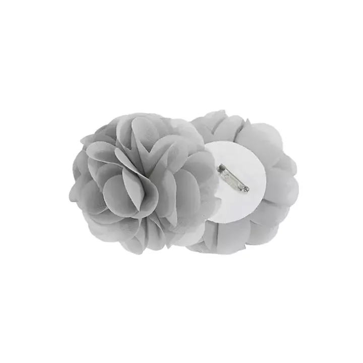 Gray Rosette Tab Top Curtain Panel, 84 in.