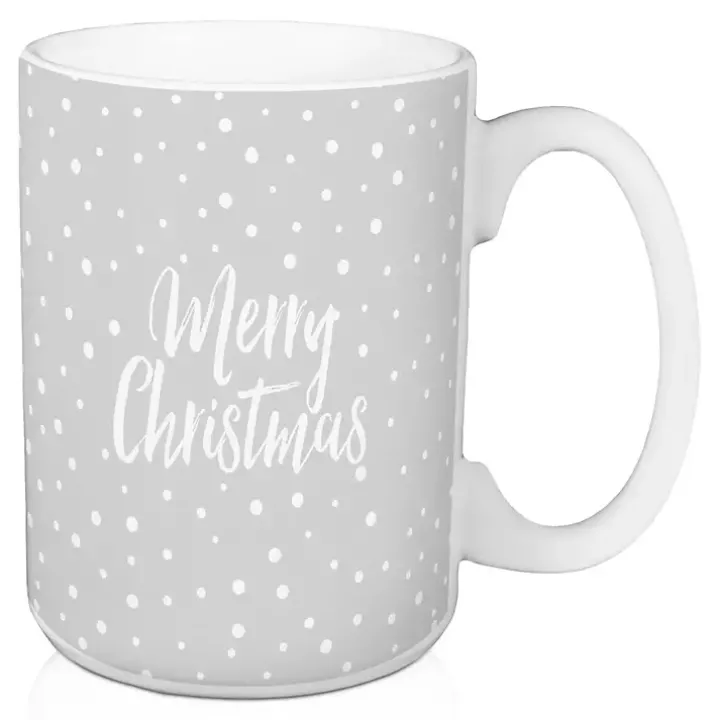 Gray Santa Mugs, Set of 2