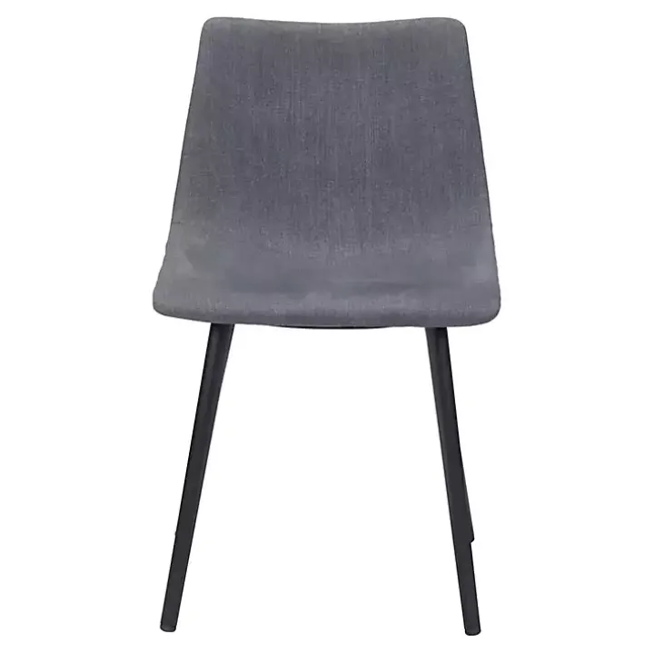 Gray Scooped Daniel Dining Chairs, Set of 2