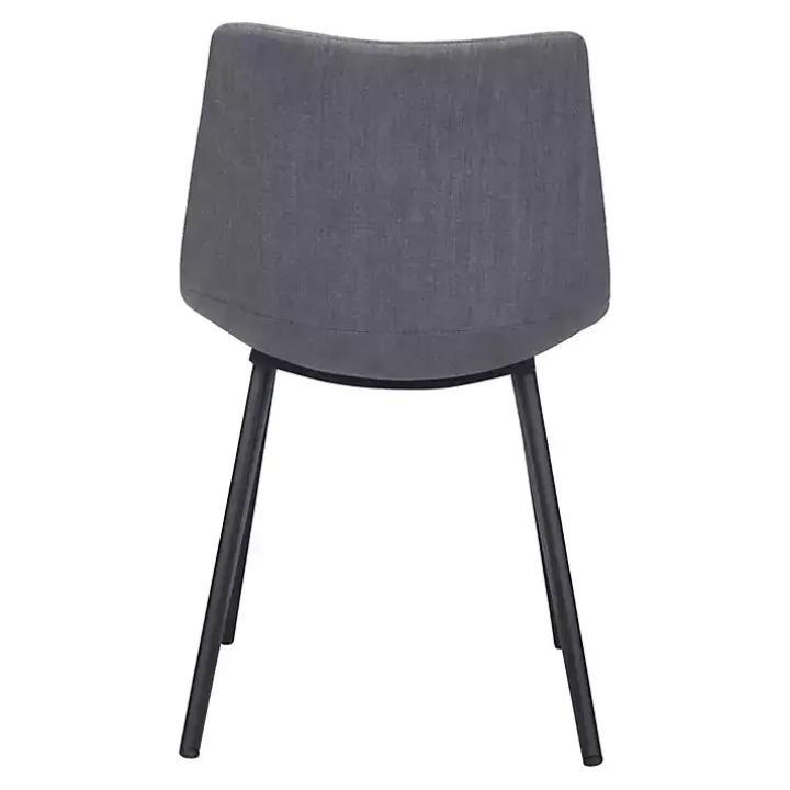 Gray Scooped Daniel Dining Chairs, Set of 2