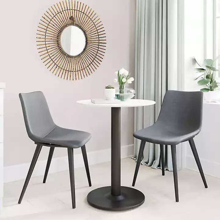 Gray Scooped Daniel Dining Chairs, Set of 2