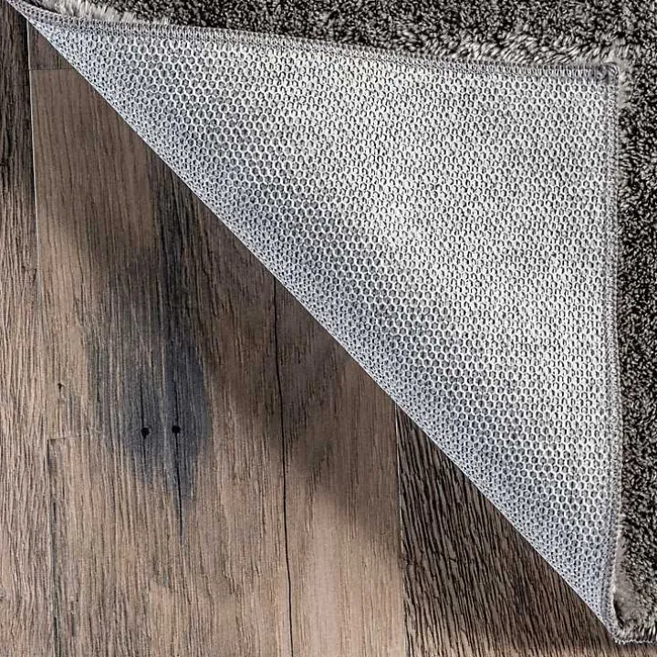 Gray Shag Washable Area Rug, 6x9