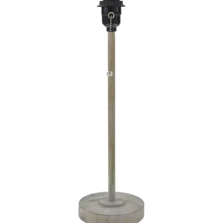 Gray Sirocco Table Lamp with Rattan Shade